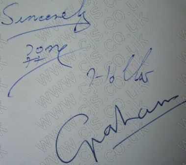 [hollies tony, chaz and graham autograph 1960s]