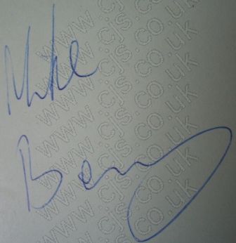 [mike berry autograph 1960s]