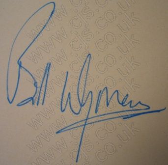 [bill wyman rolling stones autograph 1960s]