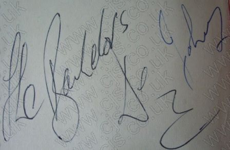[bachelors dec and johny autograph 1960s]