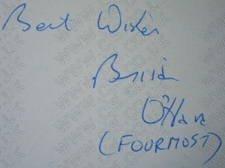 [the fourmost brian ohara autograph 1960s]