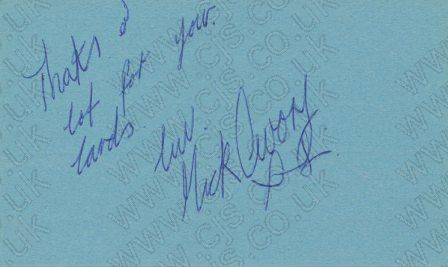 [Mick Avory Signed Card]